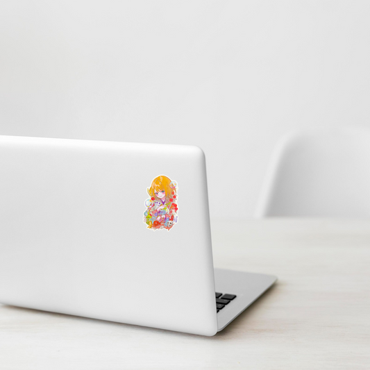 Colorful Kimono and Skulls ✦ B-Side Label Sticker