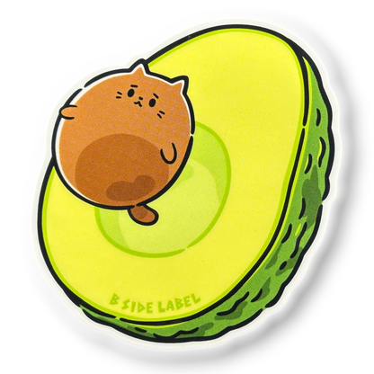 Avocado Cat ✦ B-Side Label Sticker
