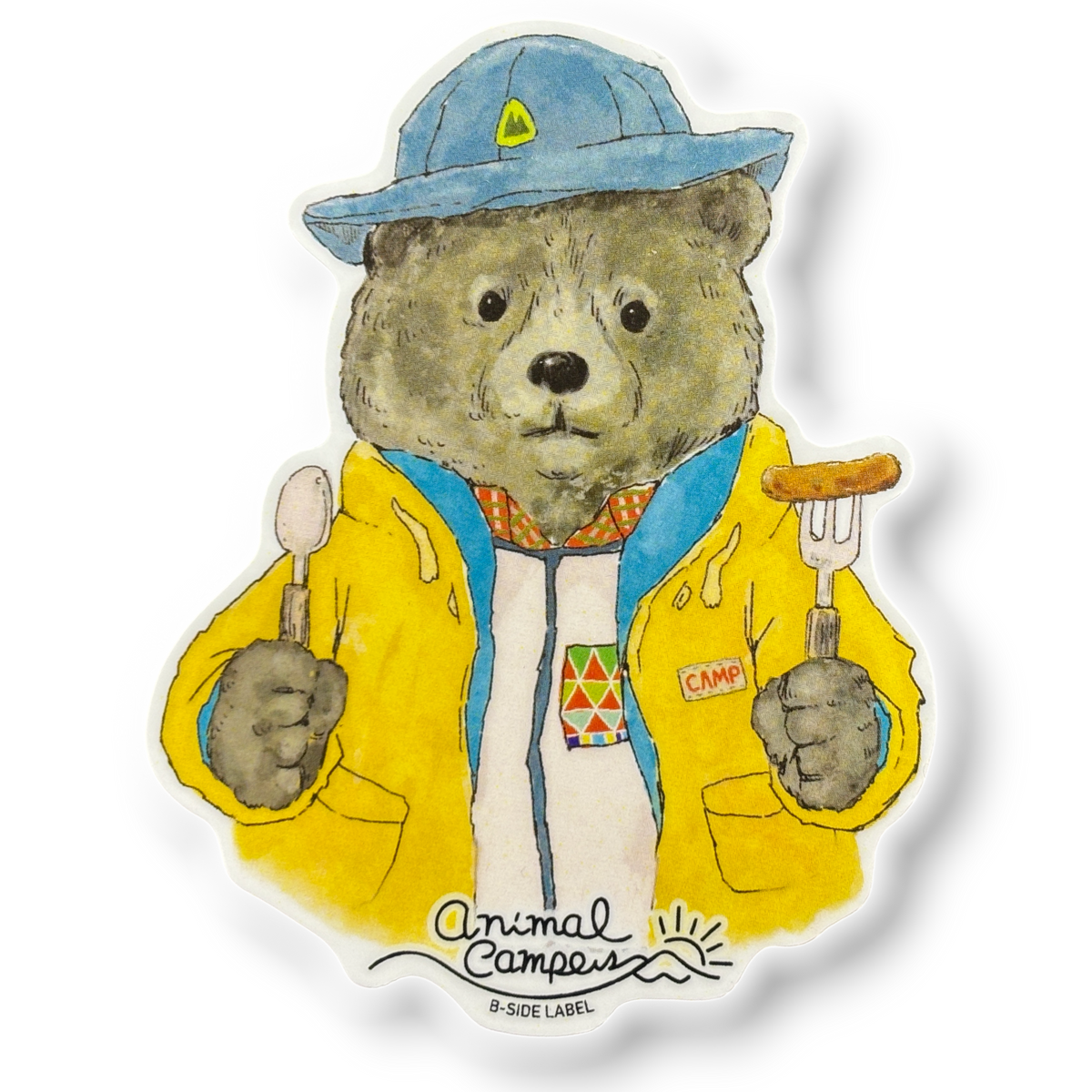 Cute Bear Camper ✦ B-Side Label Sticker — visually confirmed original from the sticker folder