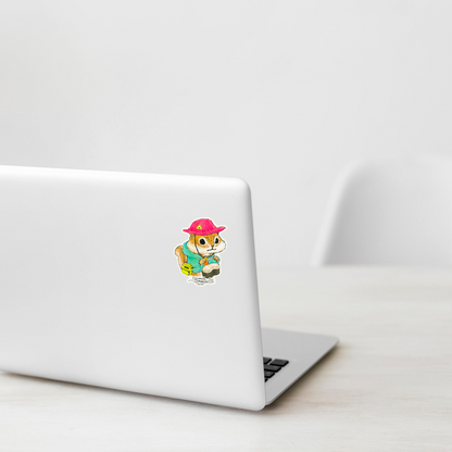 Fluffy Chipmunk Camper  ✦ B-Side Label Sticker