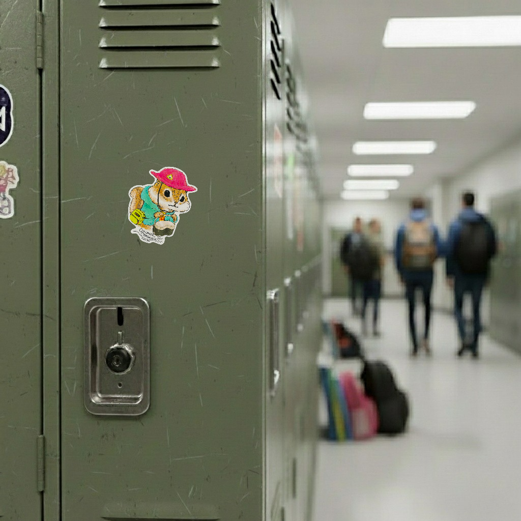 Fluffy Chipmunk Camper  ✦ B-Side Label Sticker