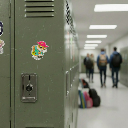 Fluffy Chipmunk Camper  ✦ B-Side Label Sticker