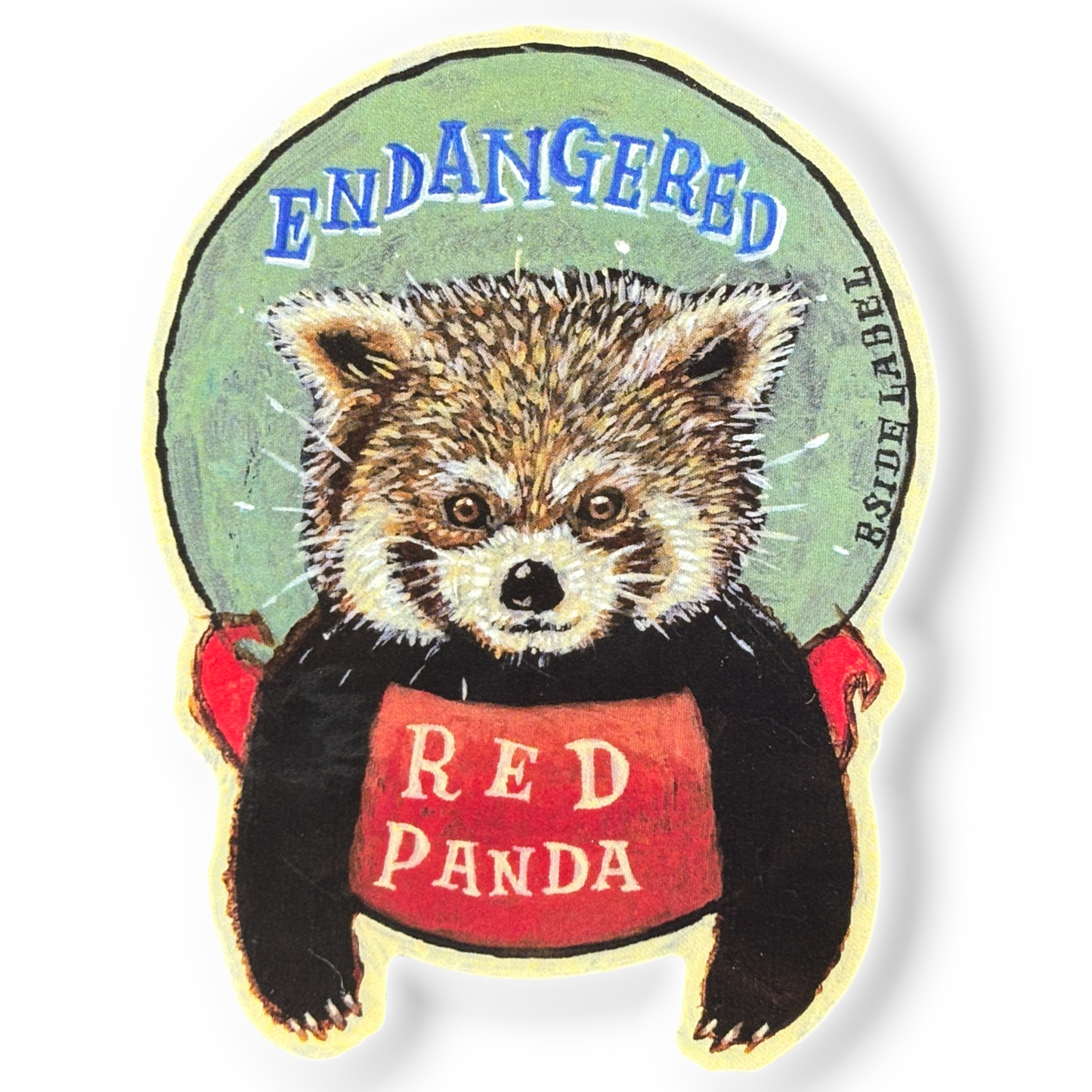 Red Panda Endangered ✦ B-Side Label Sticker