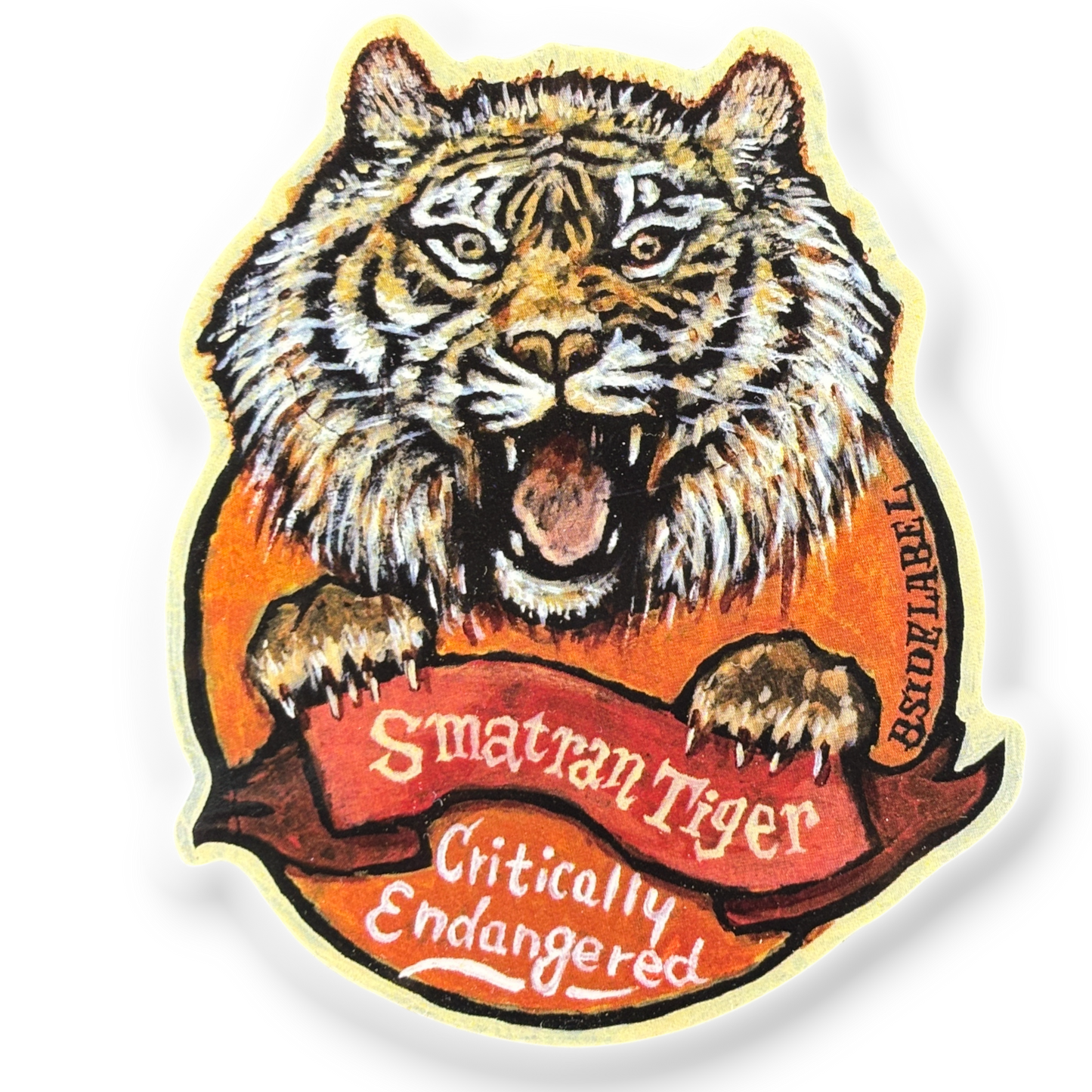 Sumatran Tiger Endangered ✦ B-Side Label Sticker