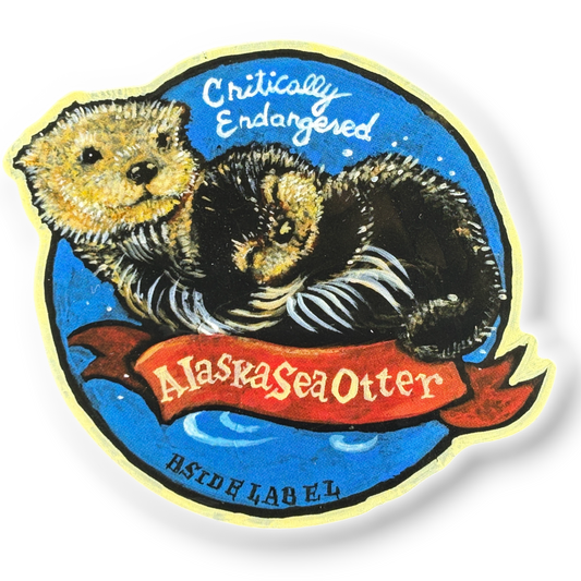 Alaska Sea Otter Endangered ✦ B-Side Label Sticker