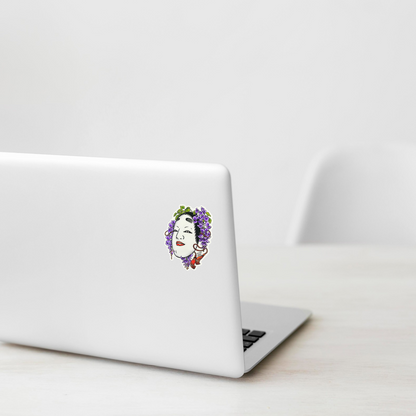 Noh Mask & Wisteria ✦ B-Side Label Sticker