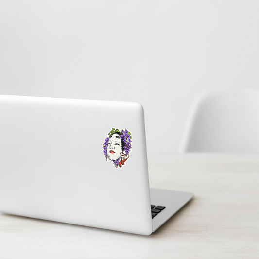 Noh Mask & Wisteria ✦ B-Side Label Sticker