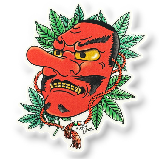 Traditional Tengu Mask ✦ B-Side Label Sticker