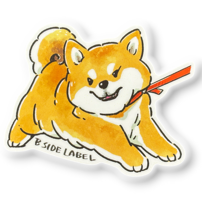 Cute Dog Refusing ✦ B-Side Label Sticker — visually confirmed original from the sticker folder