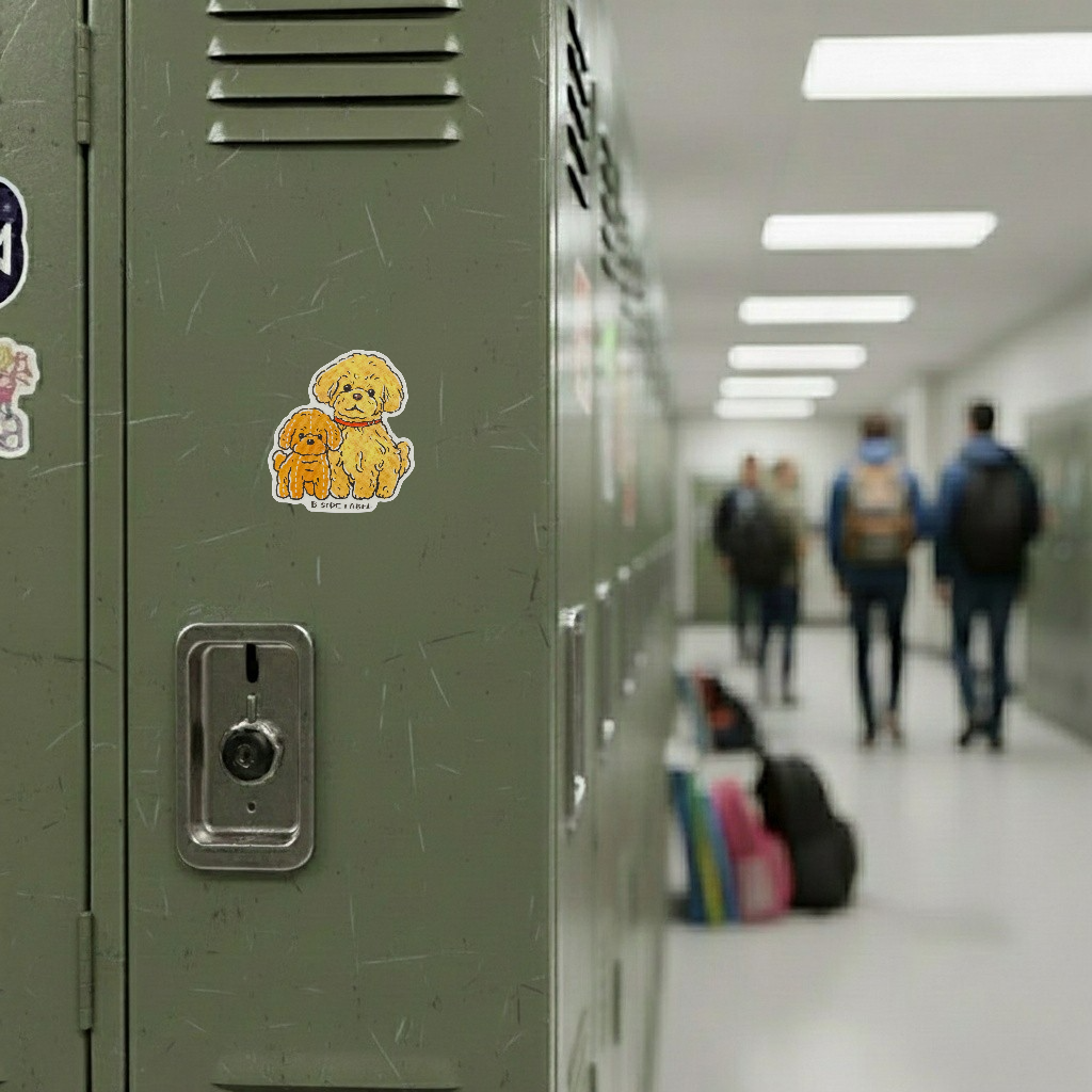 Toy Poodle Duo ✦ B-Side Label Sticker