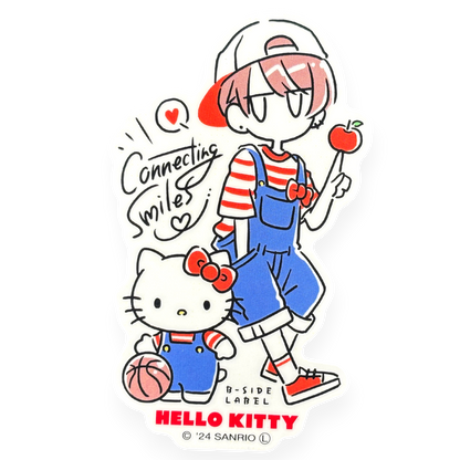 Sanrio Hello Kitty y chica ✦ Pegatina B-Side Label