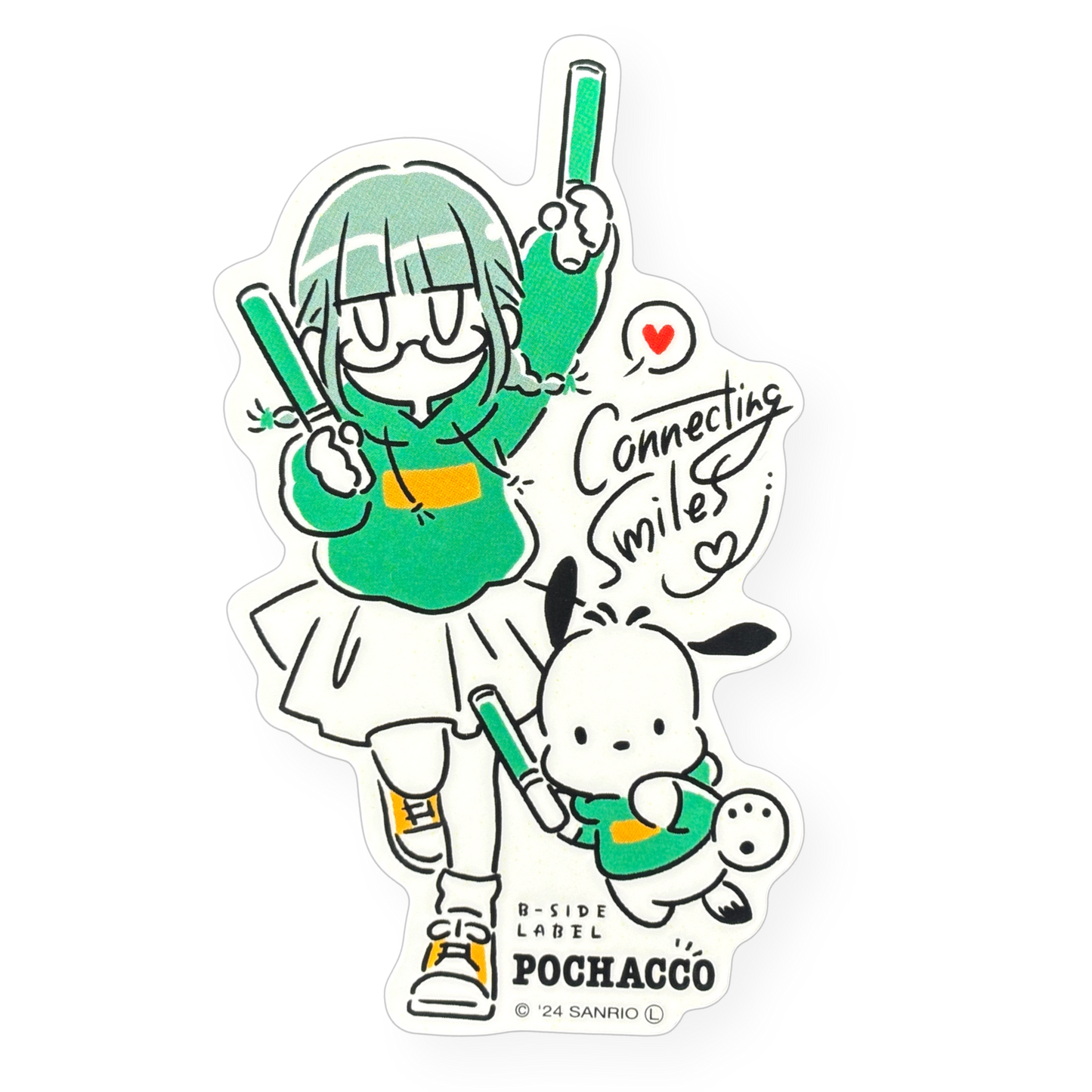 Sanrio Pochacco & Girl ✦ B-Side Label Sticker