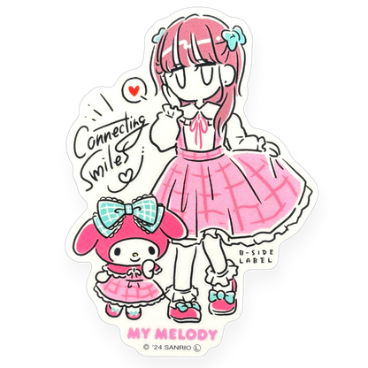 Sanrio My Melody & Girl ✦ B-Side Label Sticker