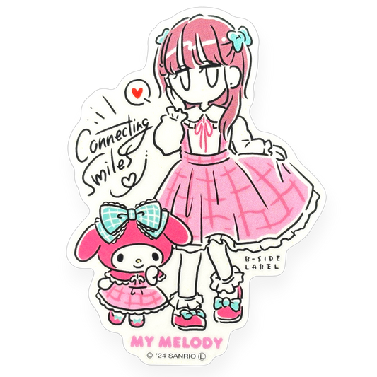 Sanrio My Melody & niña ✦ Pegatina B-Side Label