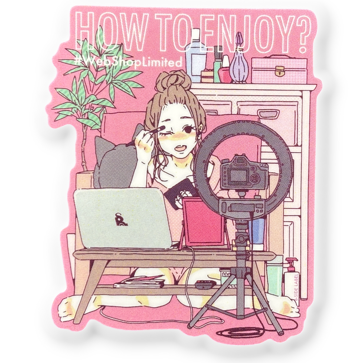 Live Stream Makeup Girl ✦ B-Side Label Sticker — visually confirmed original from the sticker folder
