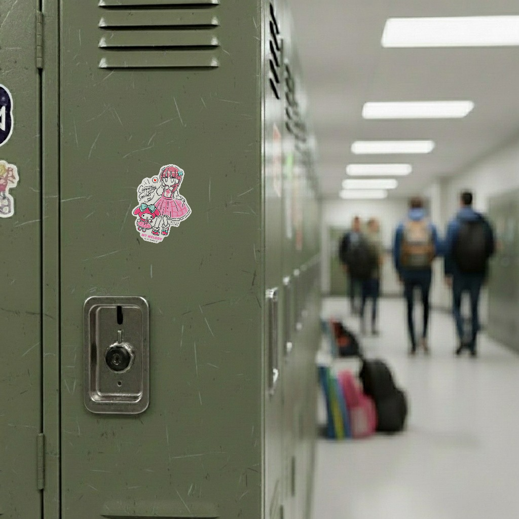 Sanrio My Melody & Girl ✦ B-Side Label Sticker