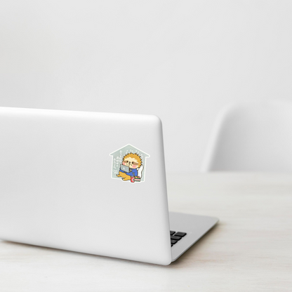 Cute Chubby Snacking Sloth ✦ B-Side Label Sticker