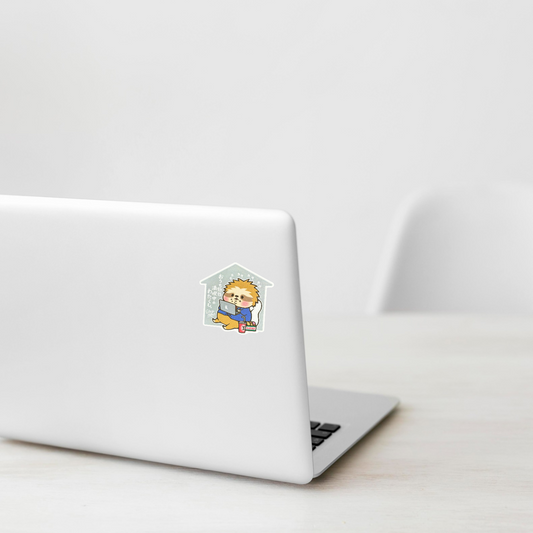 Cute Chubby Snacking Sloth ✦ B-Side Label Sticker