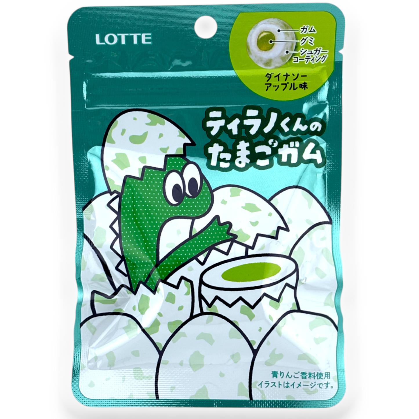 Lotte ✦ Dinosaurier-Ei-Fruchtgummi ✦ Grüner Apfel