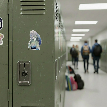 Silver Hair Umbrella Boy ✦ B-Side Label Sticker