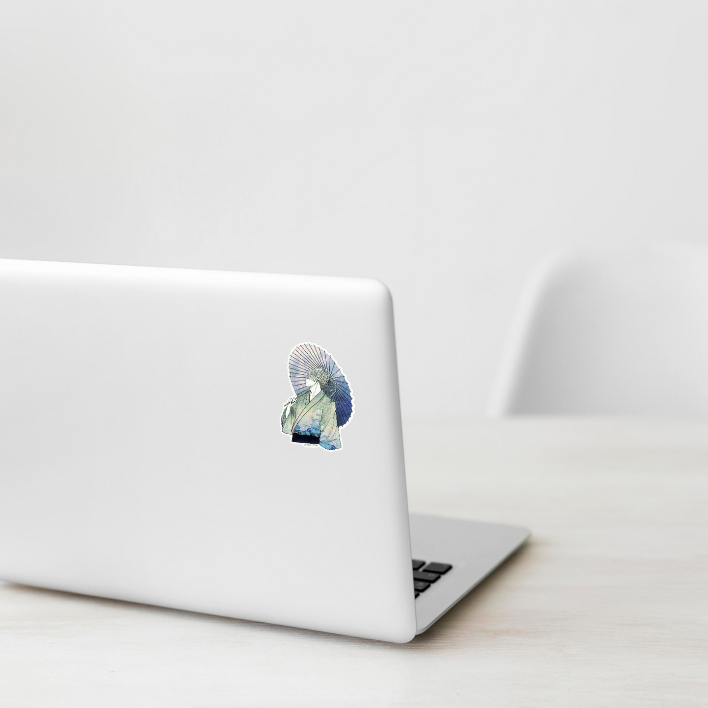 Silver Hair Umbrella Boy ✦ B-Side Label Sticker