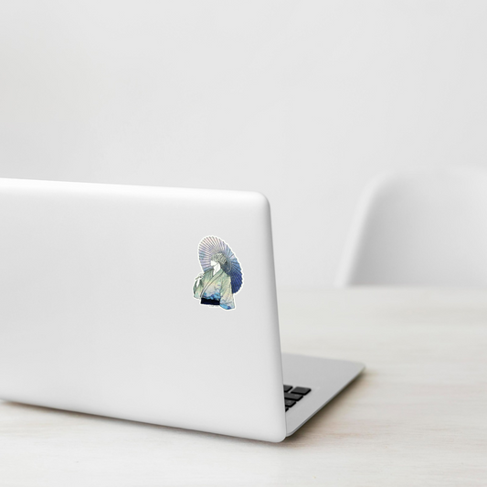 Silver Hair Umbrella Boy ✦ B-Side Label Sticker