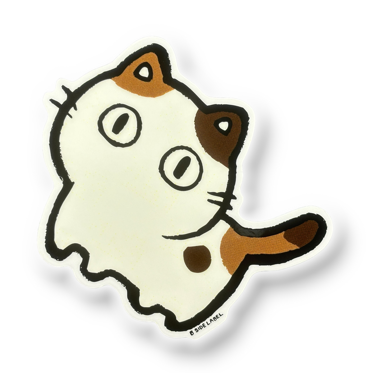 Round-Eyed Kitten ✦ B-Side Label Sticker — visually confirmed original from the sticker folder