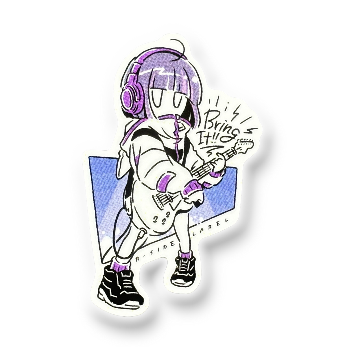 One-Way Girl Headphones ✦ B-Side Label Sticker — visually confirmed original from the sticker folder