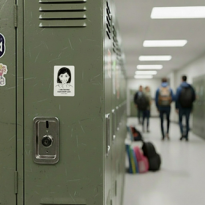 Fun, Bob-Cut Girlie ✦ B-Side Label Sticker