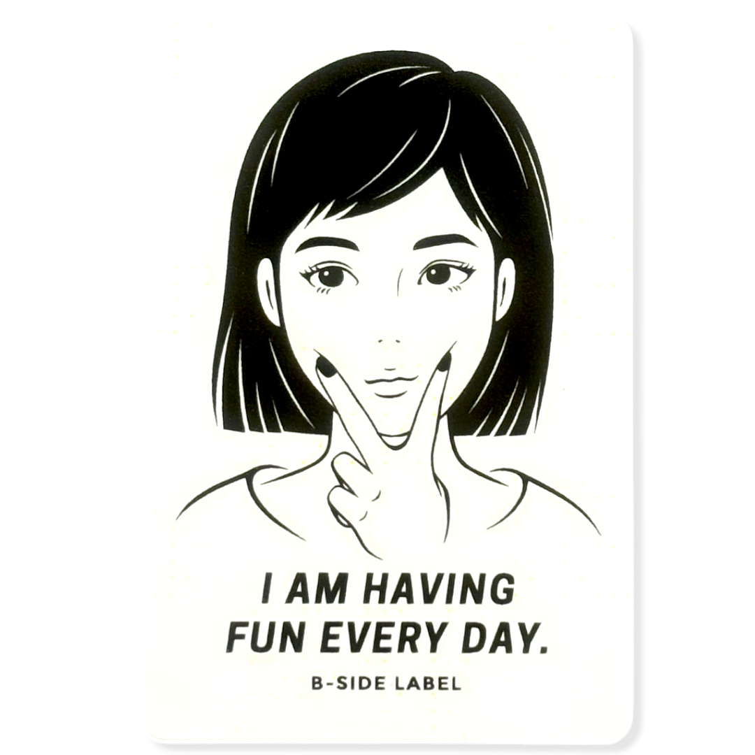 Fun, Bob-Cut Girlie ✦ B-Side Label Sticker