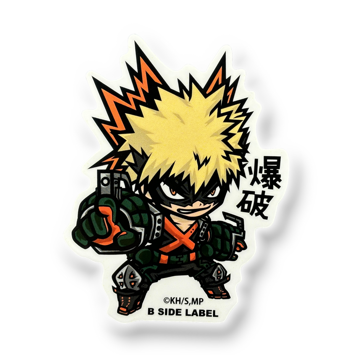 My Hero Academia Bakugo Katsuki ✦ B-Side Label Sticker — visually confirmed original from the sticker folder