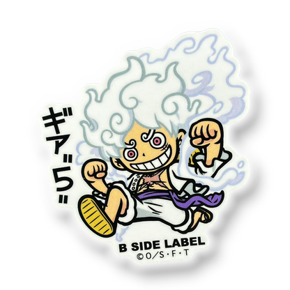 One Piece Luffy Gear 5 ✦ B-Side Label Sticker — visually confirmed original from the sticker folder
