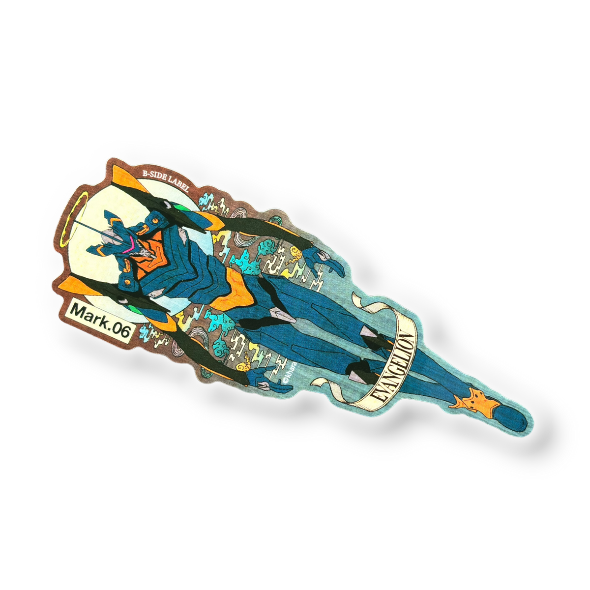 Evangelion Eva Mark.06 ✦ B-Side Label Sticker — visually confirmed original from the sticker folder