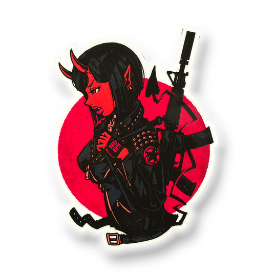 Red Devil Girlie ✦ B-Side Label Sticker