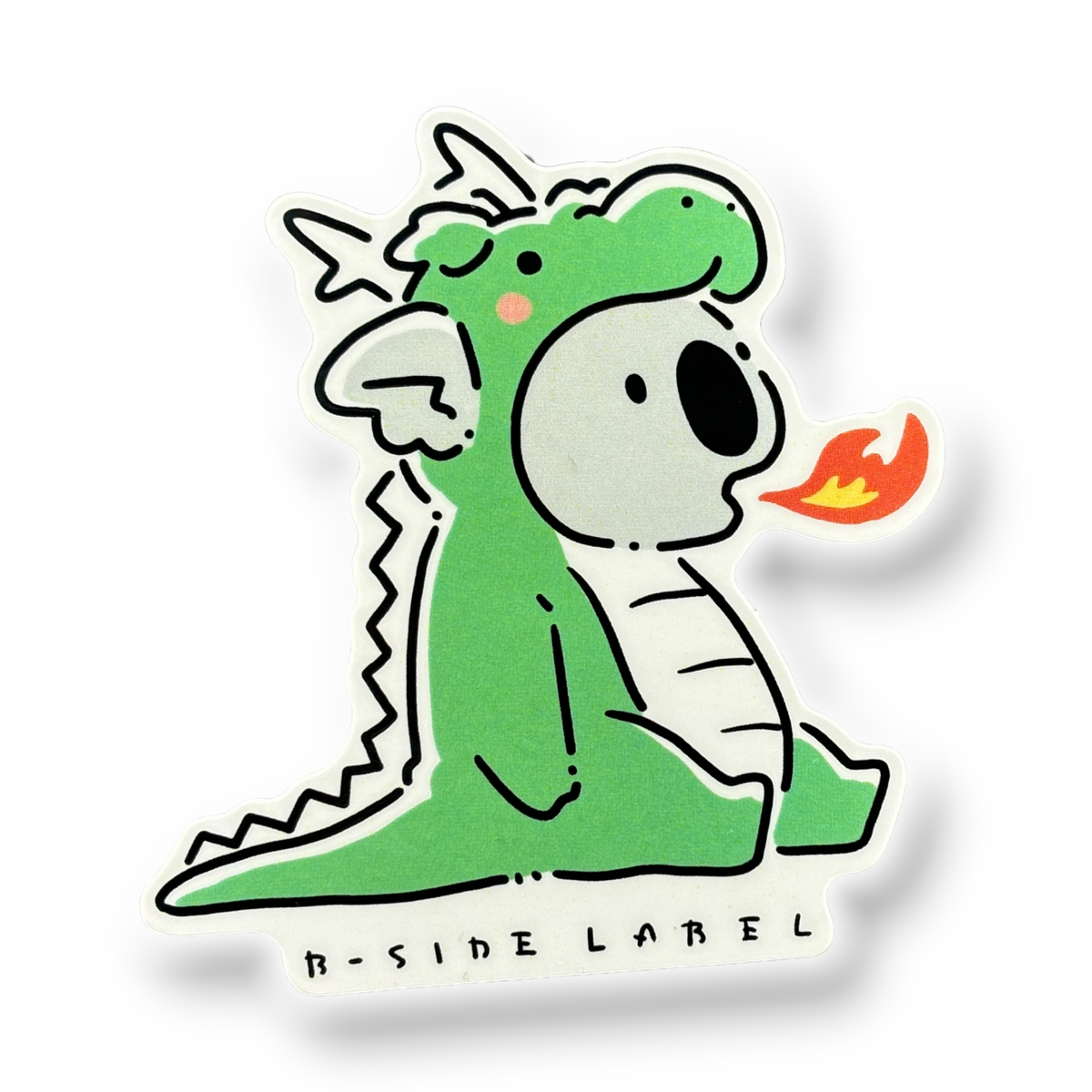Cute Koala in Dragon Costume ✦ B-Side Label Sticker — visually confirmed original from the sticker folder