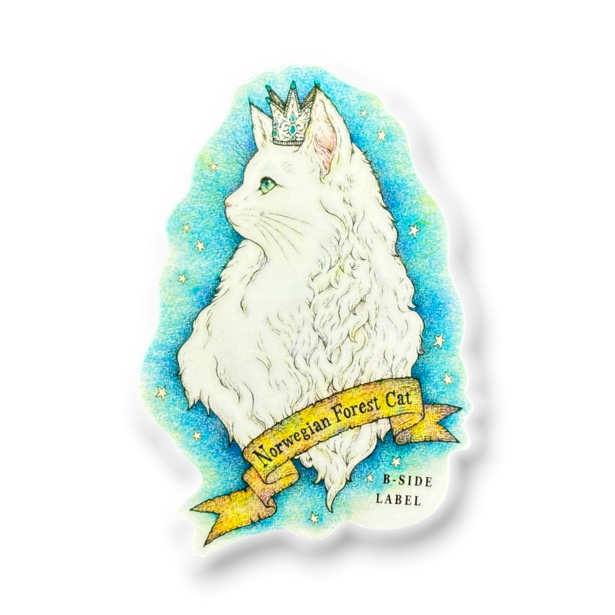 Regal Norwegian Cat ✦ B-Side Label Sticker — visually confirmed original from the sticker folder