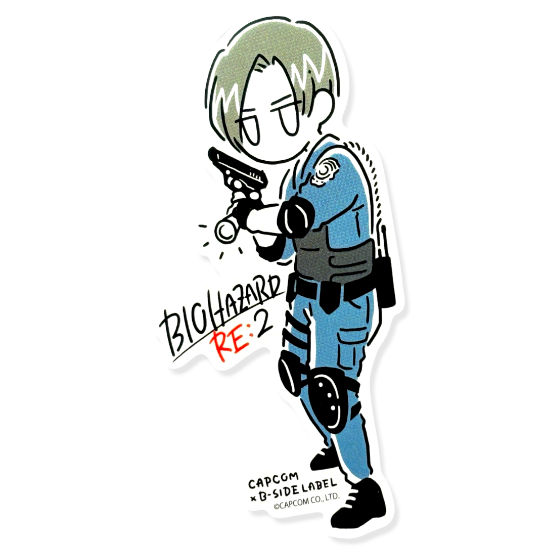 Resident Evil 2 Leon Kennedy (Boceto) ✦ Pegatina B-Side Label