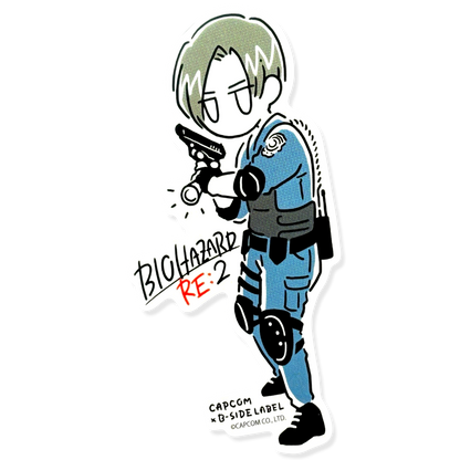 Resident Evil 2 Leon Kennedy (Boceto) ✦ Pegatina B-Side Label