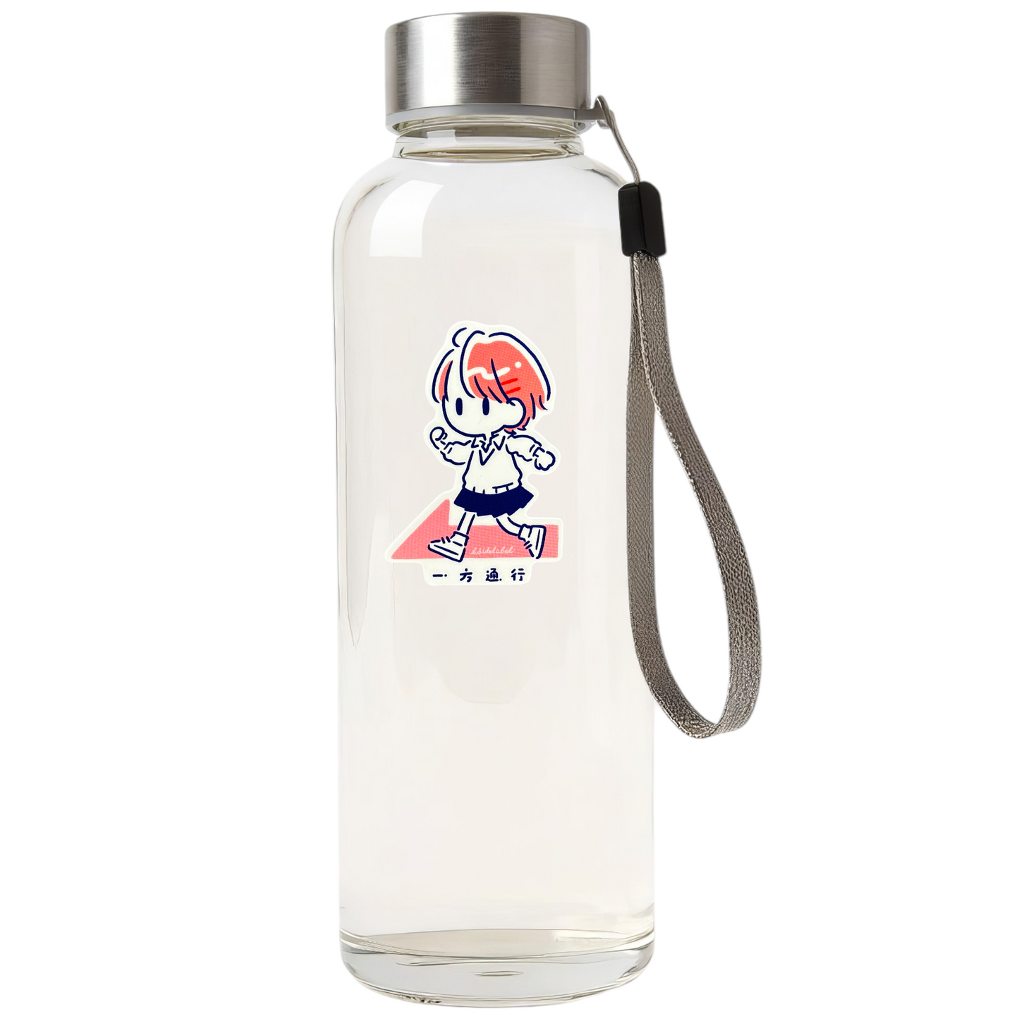 Cute Orange One-Way Girl ✦ B-Side Label Sticker