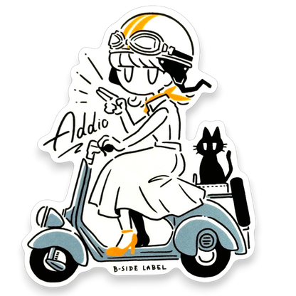 Addio Scooter Girl ✦ B-Side Label Sticker