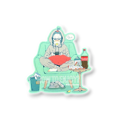 Gamer Girl Stay Home ✦ B-Side Label Sticker — visually confirmed original from the sticker folder