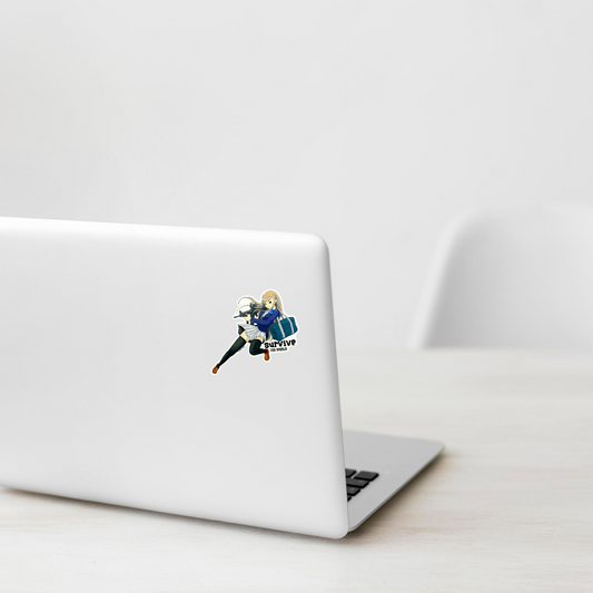 Airsoft Survival Girlie ✦ B-Side Label Sticker