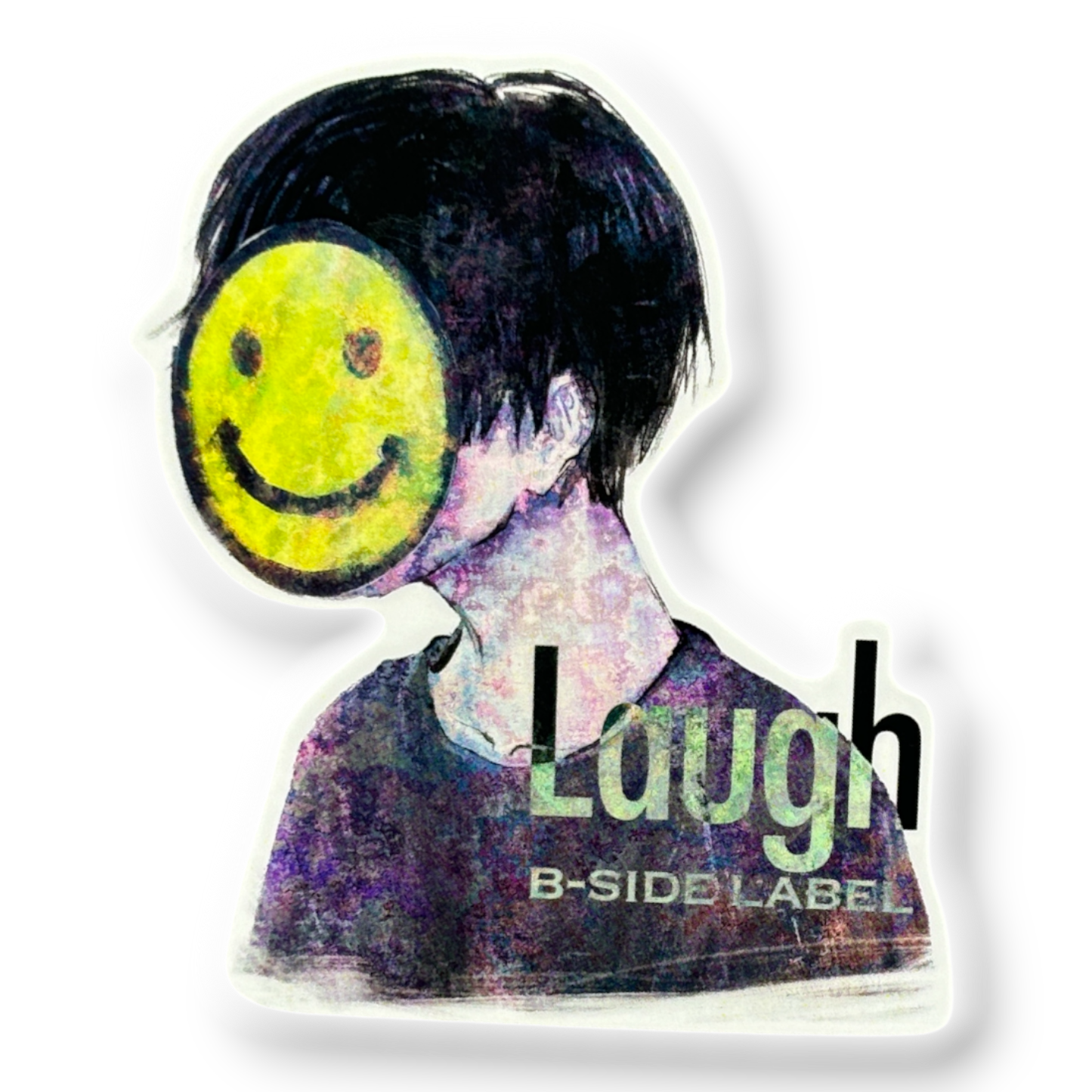 Laugh, Smile... Face, Masked ✦ B-Side Label Sticker