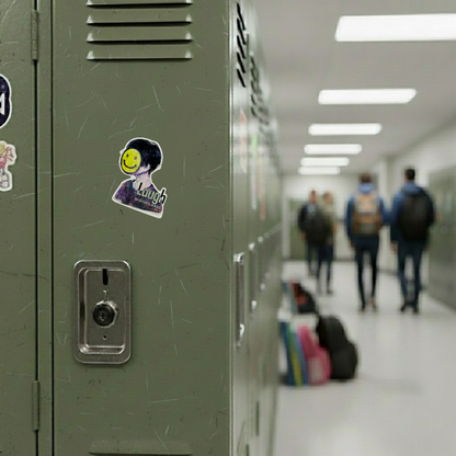 Laugh, Smile... Face, Masked ✦ B-Side Label Sticker