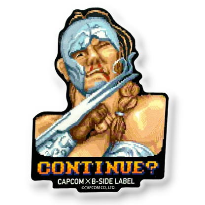 Street Fighter Vega “Continue?” ✦ B-Side Label Sticker