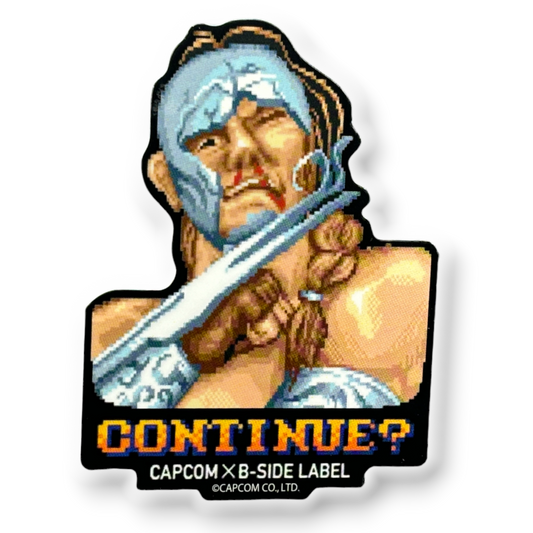 Street Fighter Vega “Continue?” ✦ B-Side Label Sticker