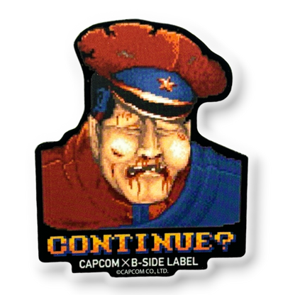 Street Fighter M. Bison “Continue?” ✦ B-Side Label Sticker