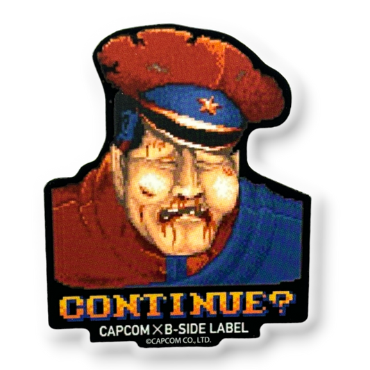 Street Fighter M. Bison “Continue?” ✦ B-Side Label Sticker