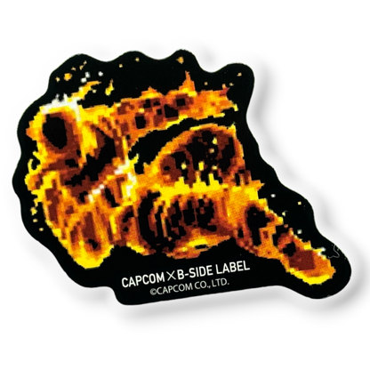 Street Fighter “Yoga Fire” Burned Opponent ✦ B-Side Label Sticker