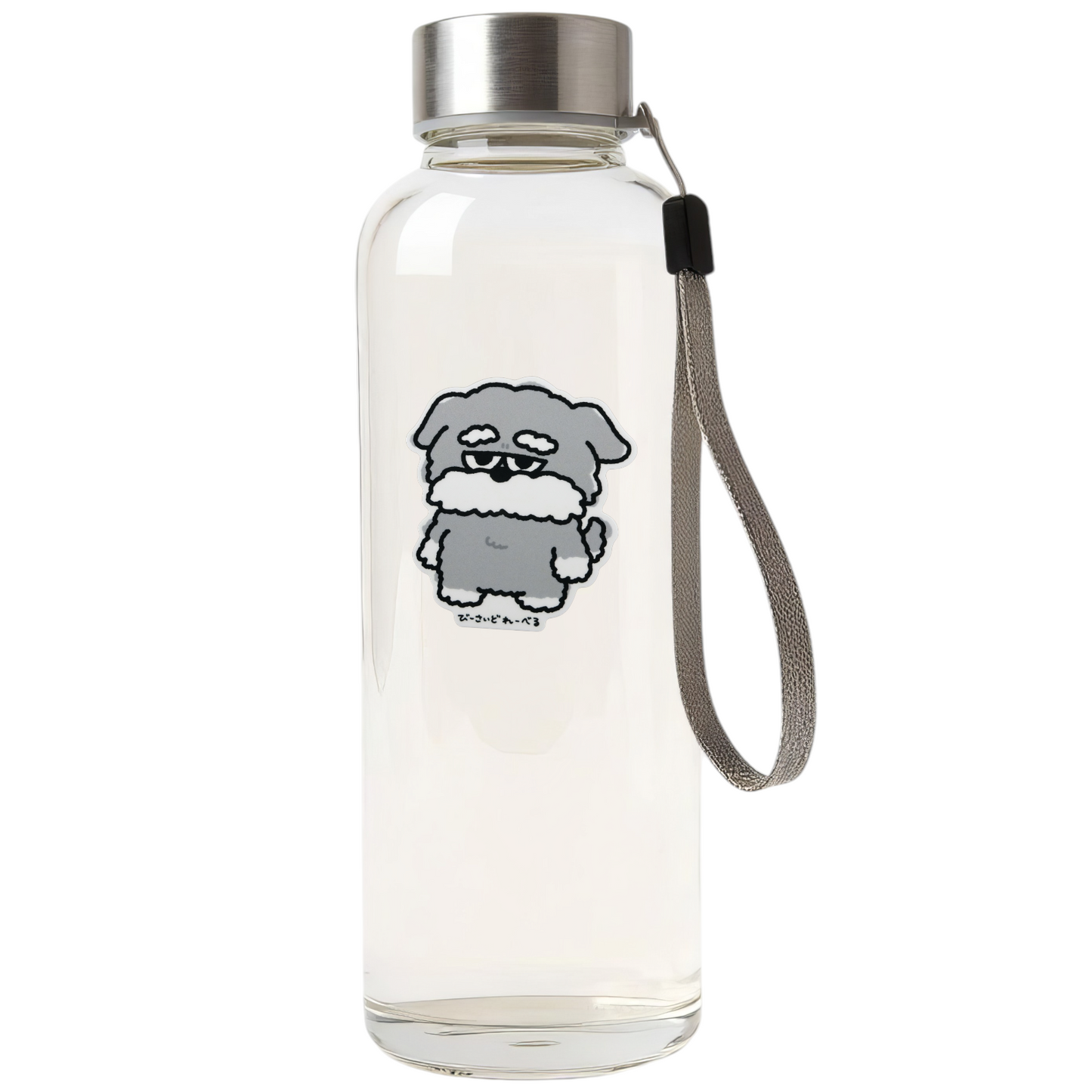 Perro Gruñón Peludo (Gris) ✦ Pegatina B-Side Label